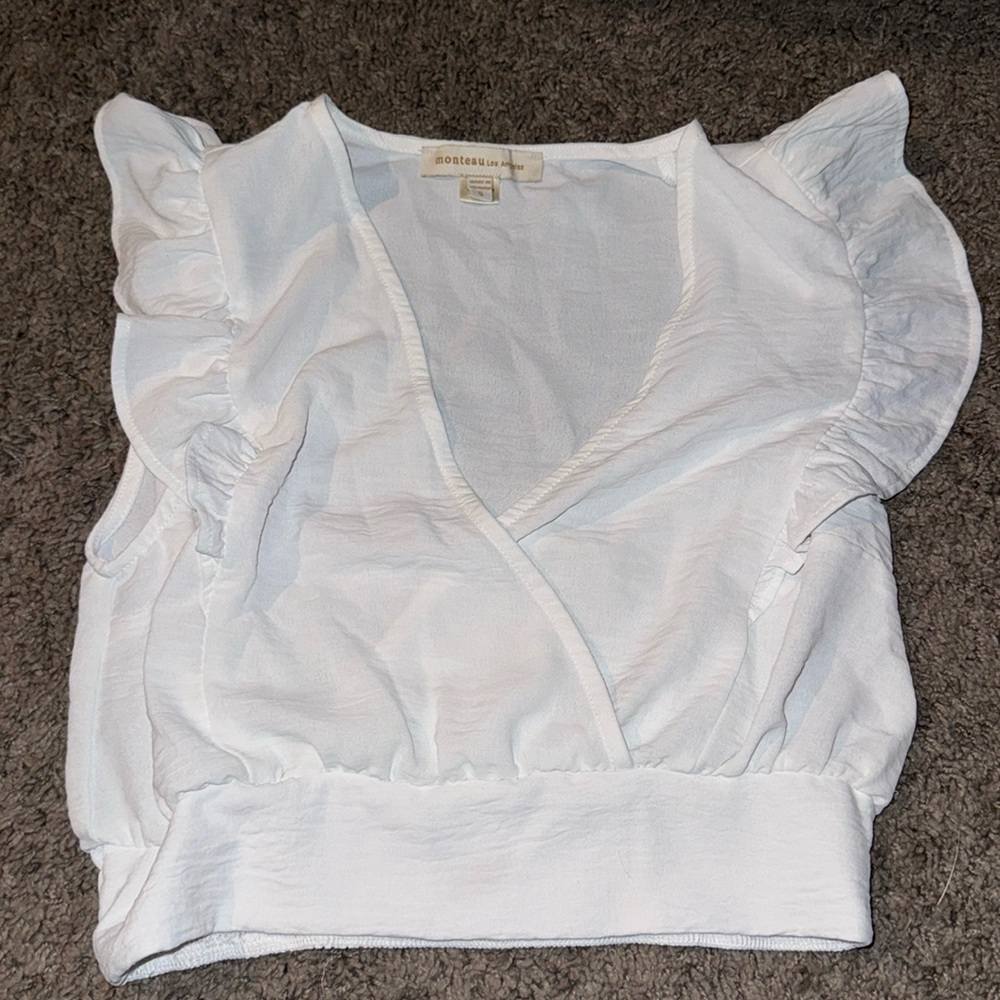 Crop v neck